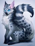  2014 ambiguous_gender blue_eyes cervine deer digital_media_(artwork) falvie feline feral fur hybrid leopard looking_at_viewer mammal plain_background smile snow_leopard solo 