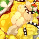  2014 abs anthro armband armpit_hair balls biceps big_balls big_muscles big_penis bowser clothing collar danandnite hair hairy horn huge_muscles koopa long_foreskin lying male mario_bros muscles nintendo pecs penis reclining red_hair relaxing scalie sleeping solo spikes thick_penis thong uncut video_games wristband 