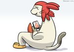  anthro feline hat male mammal meow_(space_dandy) penis phone plain_background pokehidden shoes solo space_dandy 