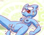  anthro blue_eyes breasts butt cat cum feline female fur mammal milf mother nicole_watterson nipples open_mouth parent pokehidden pussy solo teeth the_amazing_world_of_gumball tongue whiskers 