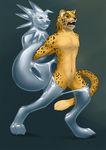  anthro canine cat digital_media_(artwork) feline jaguar latex_(artist) male mammal rubber transformation wolf 