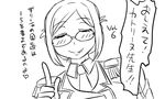  closed_eyes commentary_request greyscale kantai_collection katori_(kantai_collection) monochrome short_hair smile tonda translated 