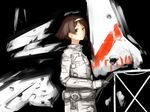  alternate_costume black_background brown_eyes brown_hair crossover hairband kantai_collection mecha morito_(sidonia_no_kishi) namesake short_hair sidonia_no_kishi sora_haku_sanae spacesuit tanikaze_(kantai_collection) tsugumori 