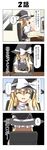 4koma anger_vein black_dress blonde_hair bow cellphone chair comic dress hat hat_bow highres kantai_collection keyboard_(computer) kirisame_marisa mouse_(computer) phone rappa_(rappaya) sitting solo touhou translated white_bow witch_hat yellow_eyes 
