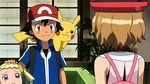  1boy 2girls animated animated_gif blush child eureka_(pokemon) lowres multiple_girls pikachu pokemon pokemon_(anime) satoshi_(pokemon) screencap serena_(pokemon) 