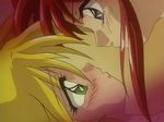  2girls 90s animated animated_gif female kiss multiple_girls ninpou_midare_karakuri red_hair sagari_(ninpou_midare_karakuri) suzuka_(ninpou_midare_karakuri) yuri 