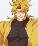  blonde_hair dio_brando gh-ok13 headband jacket jojo_no_kimyou_na_bouken male_focus red_eyes solo yellow_jacket 