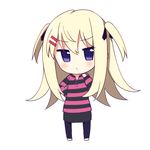  bad_id bad_pixiv_id blonde_hair borrowed_character chibi long_hair miyaa_rao original pantyhose purple_eyes solo yatsuki_yura 