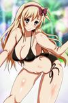  bikini black_eyes blonde_hair hairband highres juuoumujin_no_fafnir lisa_highwalker long_hair purple_eyes swimsuit tranquilizer_(bestcenter) 