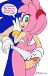  amy_rose blue_fur bra bracelet butt butt_grab clothing cum cum_on_penis duo eulipotyphlan female fur gloves green_eyes hairband hand_on_butt hedgehog jewelry male mammal panties penis pink_fur sex smile sonic_(series) sonic_the_hedgehog speech_bubble the_other_half thigh_sex underwear undressing 
