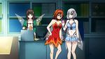  4girls amagi_brilliant_park animated animated_gif bare_shoulders black_hair blonde_hair blue_hair flower hair_flower hair_ornament koborii_(amaburi) long_hair multiple_girls muse_(amaburi) red_hair salama_(amaburi) short_hair sylphy_(amaburi) 