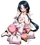  1girl black_hair blush breasts cum large_breasts magi_the_labyrinth_of_magic nipples ren_hakuei sena_monaco 