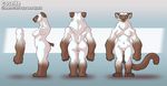  bear breasts cat feline female fur fuzzamorous hybrid mammal model_sheet polar_bear siamese 