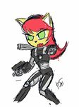  armor armored canine cat feline female fox gun iron kais9 kat mammal ranged_weapon war weapon 