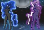  anthro anthrofied beowulf100 breasts duo equine female friendship friendship_is_magic hindpaw horn horse mammal my_little_pony nightmare_moon_(mlp) nightmare_rarity_(mlp) nipples nude paws pony princess princess_luna_(mlp) pussy royalty winged_unicorn wings 