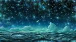  clock cloud crater dinosaur galaxy kazami_(kuroro) looking_afar night scenery sky star_(sky) starry_sky stegosaurus 