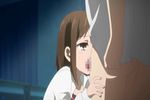  1girl animated animated_gif breasts brown_hair censored fellatio iinari!_saimin_kanojo itou_megumi oral penis 