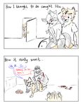  anthro canine caught clothing comic cum female fur humor male mammal occidentalis okami_wolf penis roleplay 