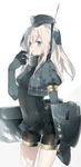  blonde_hair blue_eyes breasts gloves hat headgear kantai_collection pale_skin sino_(sionori) small_breasts u-511_(kantai_collection) uniform 