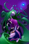  2015 building city costume energy equine eyewear female friendship_is_magic goggles green_eyes green_hair hair horn horse long_hair mammal mane-iac_(mlp) mask my_little_pony night orb outside pony red_eyes skinsuit star tentacles twilight_sparkle_(mlp) underpable winged_unicorn wings 