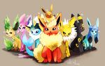  ambiguous_gender black_fur brown_fur canine cute cuteskitty eevee eeveelution espeon flareon fur glaceon jolteon leafeon looking_at_viewer mammal nintendo orange_fur pok&eacute;mon purple_fur smile tan_fur teeth tuft umbreon vaporeon video_games white_fur yellow_fur 