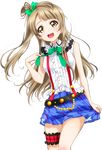  bangs belt bow brown_hair frilled_shirt frills long_hair loose_belt love_live! love_live!_school_idol_festival love_live!_school_idol_project minami_kotori official_art one_side_up petticoat ribbon shirt skirt slip_showing solo suspenders thigh_strap third-party_edit transparent_background 