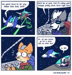  &lt;3 cat-boots comic dialogue english_text fire fox_mccloud gay humor invalid_tag laser male nintendo onomatopoea patch space spacecraft star_fox text video_games wolf_o_donnel 