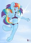  2015 anthro butt clothed clothing equine female friendship_is_magic mammal mdgusty my_little_pony pegasus rainbow_dash_(mlp) skimpy solo wings 