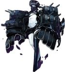  black_gloves black_legwear full_body gloves helmet kantai_collection machinery no_navel official_art oversized_forearms oversized_limbs shinkaisei-kan single_thighhigh solo sugimoto_gang thighhighs torn_clothes transparent_background tsu-class_light_cruiser turret white_skin 