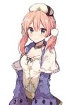  1girl atelier_(series) atelier_escha_&amp;_logy bad_id bad_twitter_id belt dress escha_malier green_eyes hat ikeuchi_tanuma pink_hair solo white_dress white_hat 