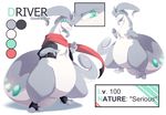  2015 alternate_color ambiguous_gender clothing driver_(stickysheep) feral footwear goo goodra green_eyes grey_skin jacket looking_at_viewer model_sheet nintendo pok&eacute;mon scarf slime solo standing stickysheep thick_tail video_games white_belly white_skin 