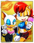  2015 anthro bat bbmbbf chipmunk female holidays mammal rodent rouge_the_bat sally_acorn sega smile sonic_(series) valentine&#039;s_day wings 