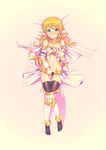  armor bed_sheet blonde_hair blue_eyes blush cape cosplay dakimakura elspeth_tirel embarrassed greaves hair_ornament hairclip headband highres kousaka_kirino kuso_otoko long_hair lying magic:_the_gathering navel no_shoes on_back ore_no_imouto_ga_konna_ni_kawaii_wake_ga_nai pauldrons solo thighhighs 