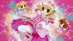  absurdres blonde_hair chibi fate_testarossa fujima_takuya hat highres huge_filesize lyrical_nanoha magical_girl mahou_shoujo_lyrical_nanoha mahou_shoujo_lyrical_nanoha_a's mahou_shoujo_lyrical_nanoha_innocent minigirl multiple_girls nurse nurse_cap purple_eyes red_eyes red_hair scan shamal takamachi_nanoha thighhighs twintails wings 