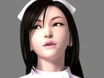  3d black_hair brown_eyes hat lipstick makeup nurse nurse_cap umemaro 
