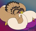  anthro avian big_breasts big_butt bird breasts butt edit female flower huge_breasts huge_butt hyper hyper_breasts nude obese overweight plant rose solo thick_thighs turkey vdisco wide_hips 