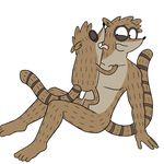  anthro brown_fur cartoon_network don_(regular_show) fur gay incest male mammal plain_background raccoon regular_show rigby_(regular_show) tongue xiamtheferret 