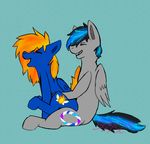  2015 cutie_mark dirius_zergoza duo equine fan_character female friendship_is_magic fur hair horse male mammal my_little_pony open_mouth pony smile snowcatis straight two_tone_hair wings 
