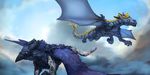  avian cloud deeds dragon faunoiphilia flying gryphon rajhin sky 