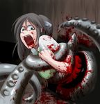  blood crying female gore horror monster open_mouth screaming tears tentacles vore 