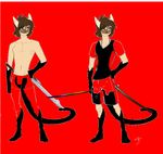  arno cat celio feline fighter mammal peritian photoshop siamese sibling twins warrior weapon 