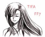  artist_request black_hair eyes_closed final_fantasy final_fantasy_vii long_hair lowres suspenders tifa tifa_lockhart tifa_lockheart 