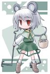  animal_ears basket grey_hair jewelry kugelschreiber mouse mouse_ears mouse_tail nazrin pendant red_eyes short_hair solo tail touhou 