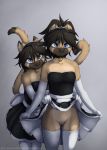  2017 ambiguous_gender anthro apron armwear bare_shoulders bell bell_collar black_hair blue_eyes brother brother_and_sister clothed clothing clothing_lift collar conditional_dnp crossdressing digital_media_(artwork) domestic_cat duo elbow_gloves felid feline felis female fur girly gloves grey_background hair hi_res jay_naylor lace legwear lol_comments looking_at_viewer mai_(jay_naylor) maid_uniform male mammal minh multicolored_fur no_underwear presenting presenting_partner presenting_pussy pussy sibling simple_background sister skirt skirt_lift stockings tan_fur thigh_highs twins uniform 