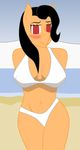  anthro artistnate_(artist) beach bikini breasts clothing equine fan_character female horse mammal my_little_pony pony sand seaside swimsuit two-piece wet white_bikini 