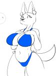  4_fingers :3 animated anthro anubian_jackal belly big_breasts bikini biped blush breasts canid canine canis clothing cursor digital_media_(artwork) ear_piercing erase eyebrows eyeliner female hand_on_breast jackal looking_at_viewer makeup mammal midriff monochrome navel nipples onetiredbear piercing portrait pussy side_tie_bikini slightly_chubby solo standing swimsuit three-quarter_portrait voluptuous wide_hips 