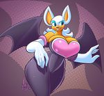  2015 anthro bat big_breasts breasts cleavage clothed clothing female jaeh mammal rouge_the_bat sega smile solo sonic_(series) wings 