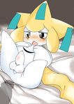  2015 absurd_res balls blush gay hi_res jirachi legendary_pok&eacute;mon lying male nintendo on_back open_mouth penis pok&eacute;mon spread_legs spreading video_games ねこなで 