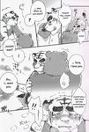  bear blush chubby clothing comic drooling duo english_text feline gay japanese_text juuichi_mikazuki kamidou_haruki male mammal mikazuki morenatsu muscles saliva steam text tiger tongue torahiko_ooshima translated 