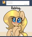  2015 backy blush cute earth_pony english_text equine fan_character female feral horse looking_at_viewer mammal my_little_pony pony slavedemorto smile solo text 